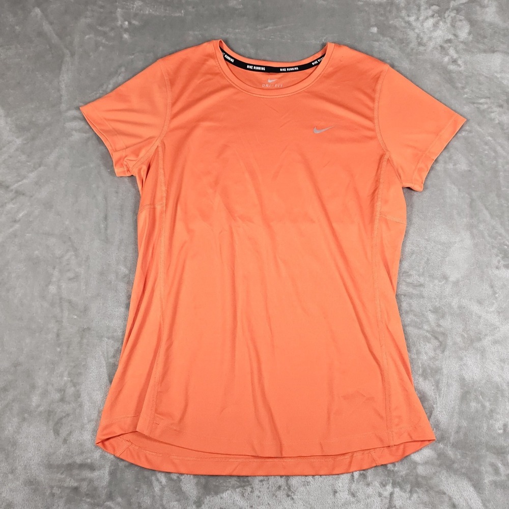 Nike Running Shirt Womens Medium Performance Short‎ Sleeve Reflective Dri Fit